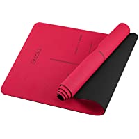 GISALA Esterilla Yoga- Esterilla Deporte Antideslizante Ecológica y 100% Natural de 183x61cm- 6mm de Grosor- No tóxico…